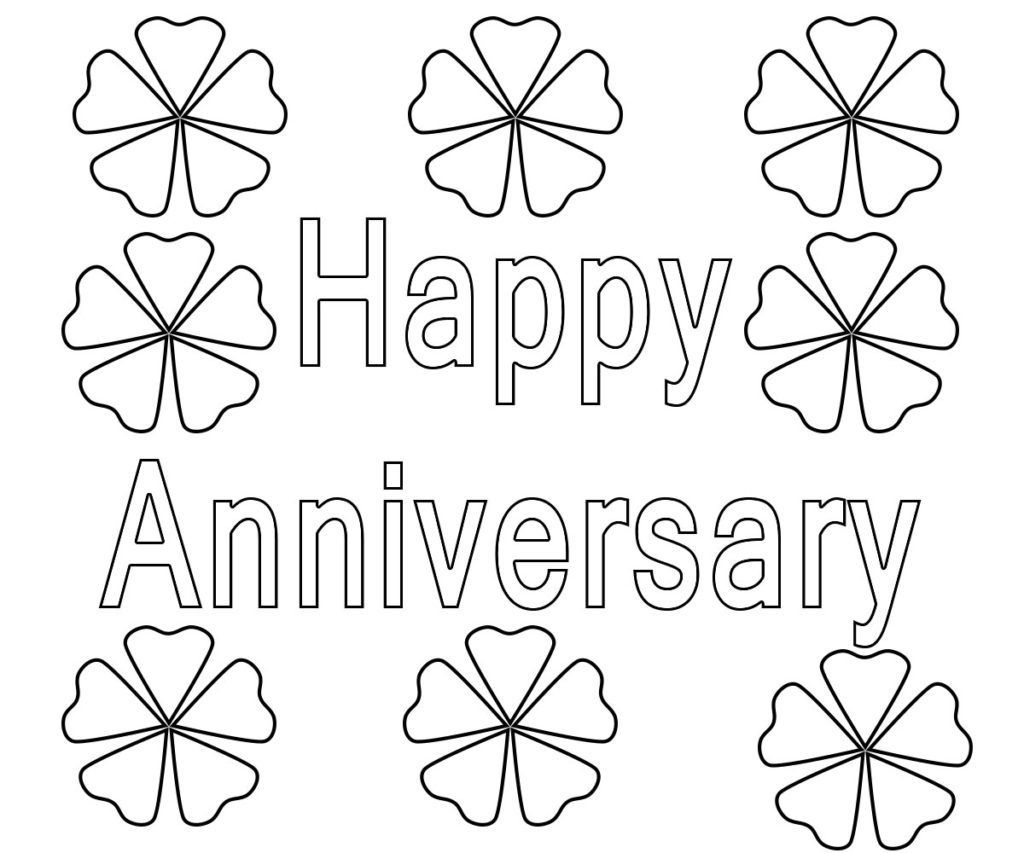 Anniversary Coloring Pages Gallery | Happy anniversary, Birthday coloring  pages, Happy birthday coloring pages