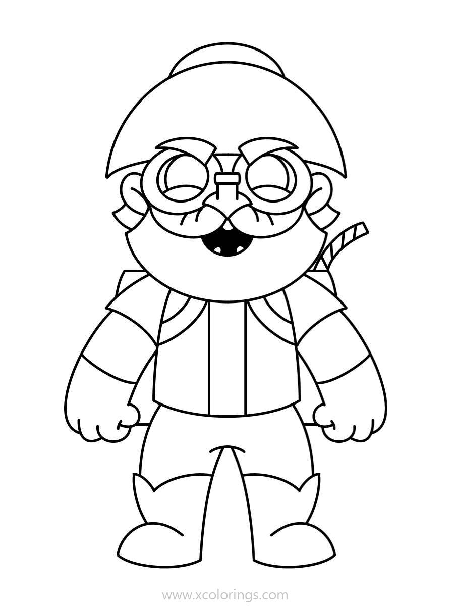 Brawl Stars Character Dynamike Coloring Pages - XColorings.com