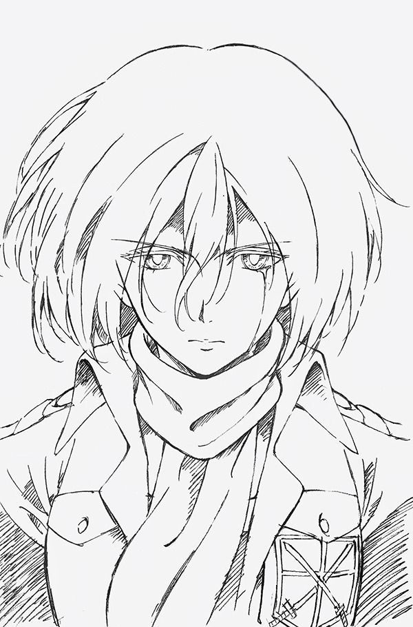 ミカサ・アッカーマン | Anime lineart, Anime character drawing, Sketches
