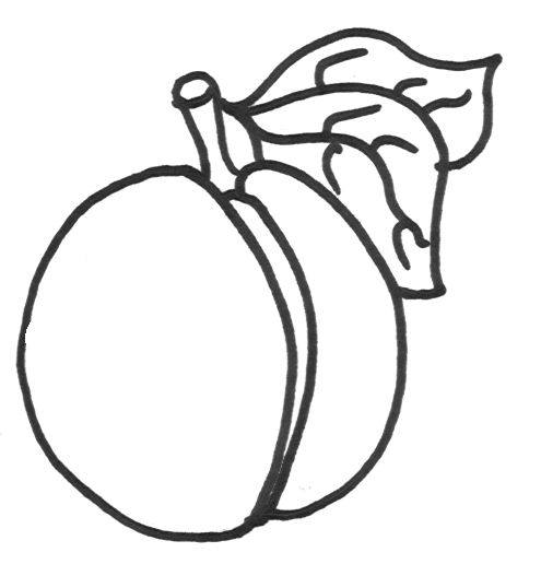 Peach coloring pages