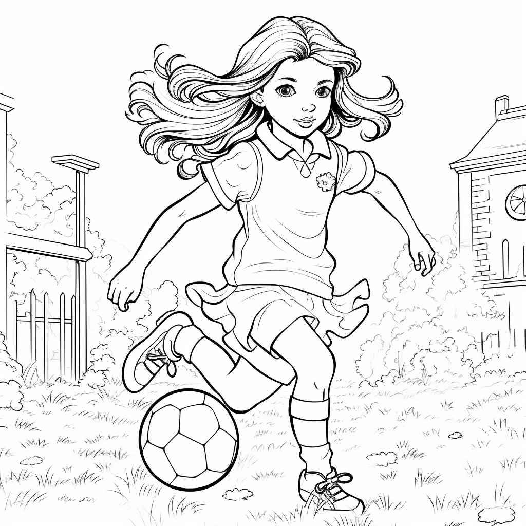 Football Girl Coloring Book – Prompt ...