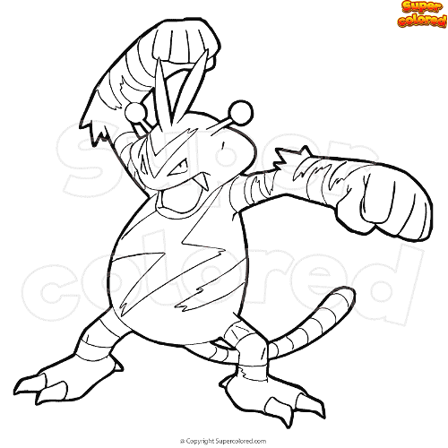 Coloring page Pokemon Electabuzz - Supercolored.com