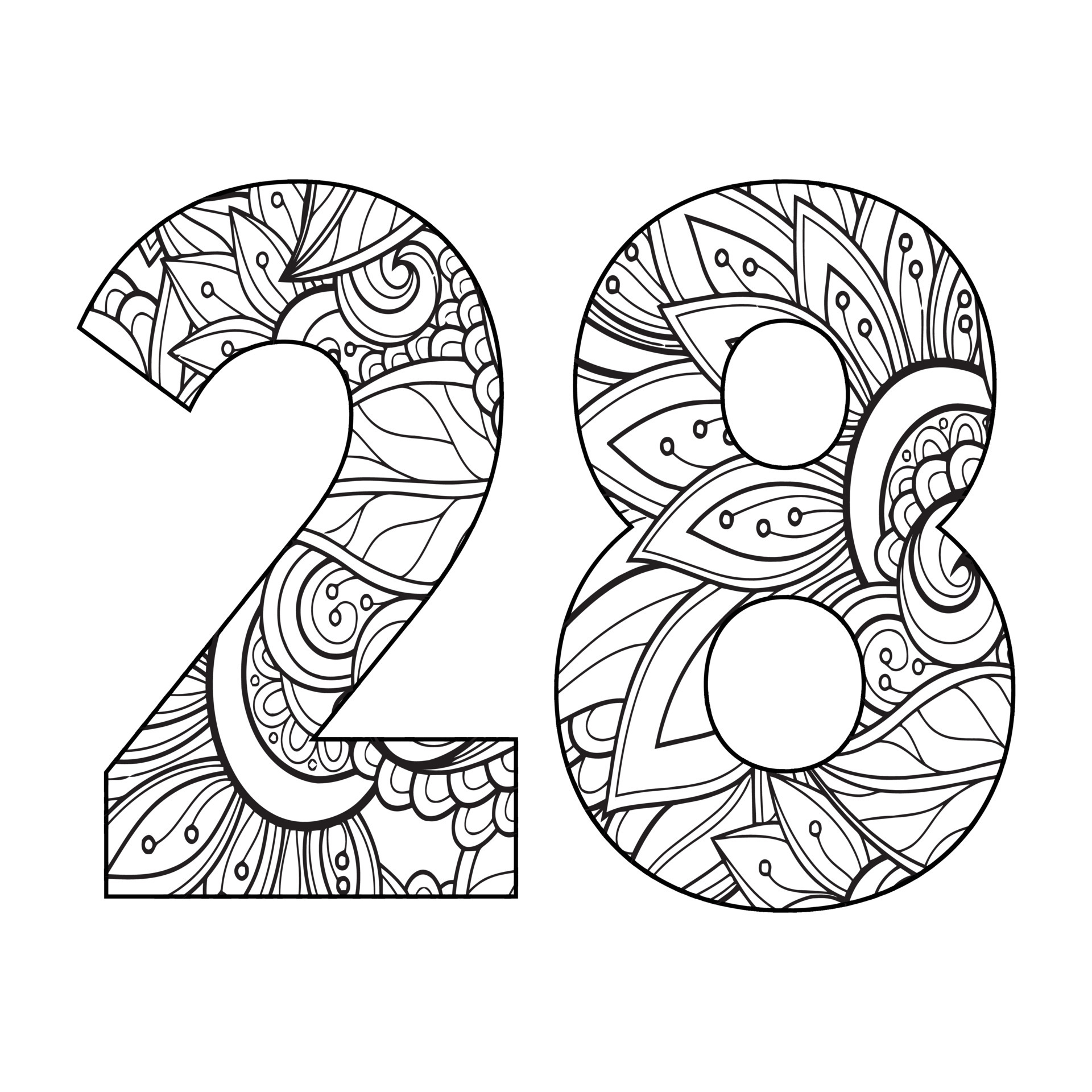 Mandala Number Coloring Page For Kids 7063900 Vector Art at Vecteezy