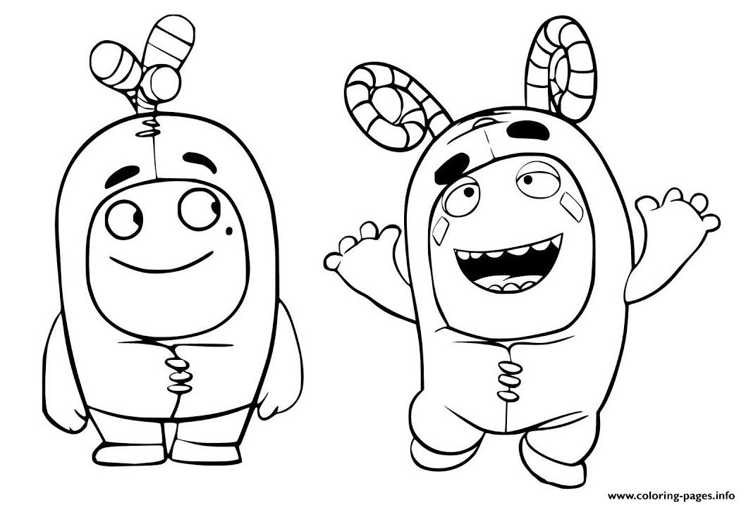 Oddbods Having Fun Coloring Pages Printable