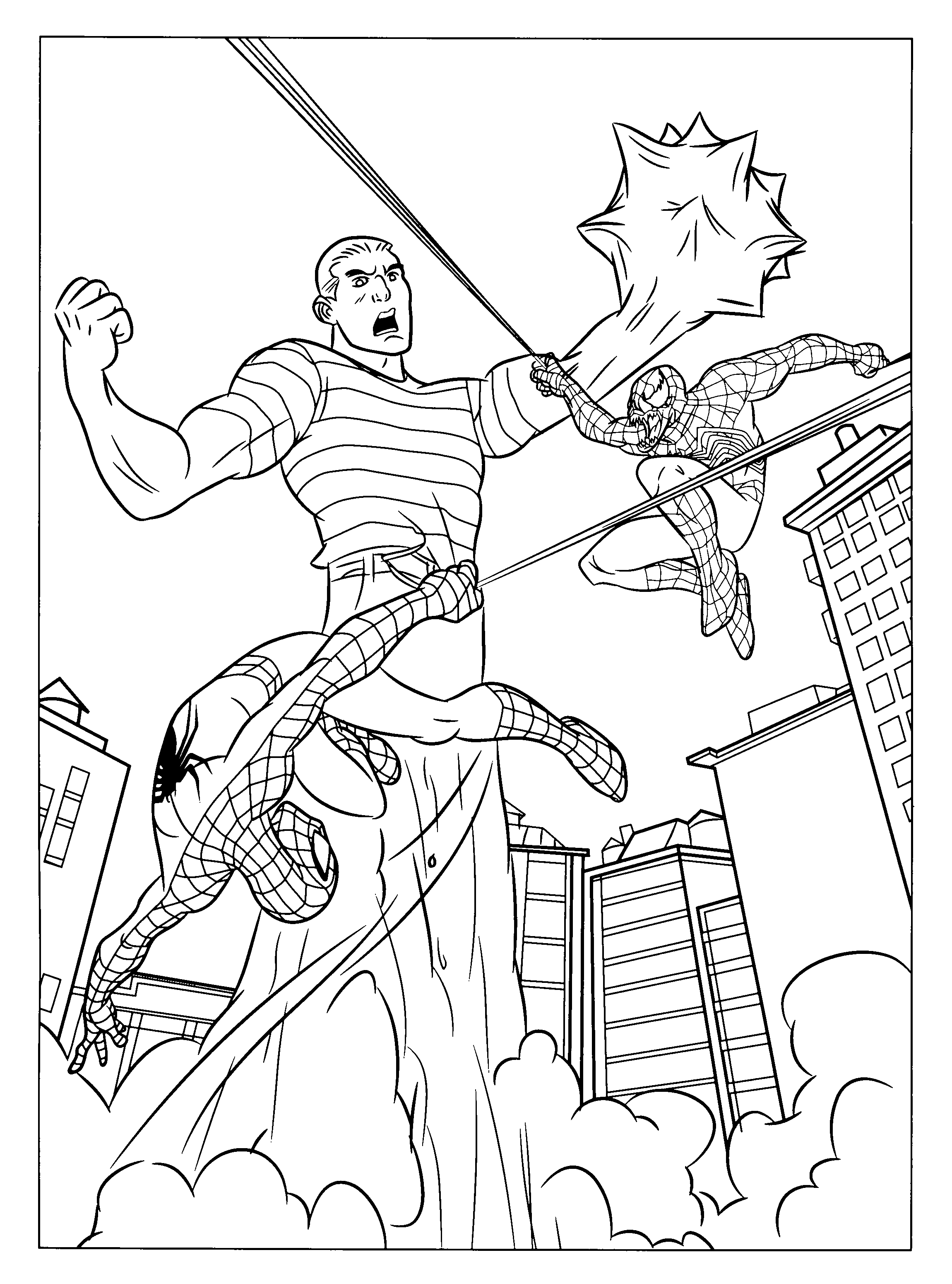 Spiderman 3 coloring pages | Spiderman coloring, Coloring books ...
