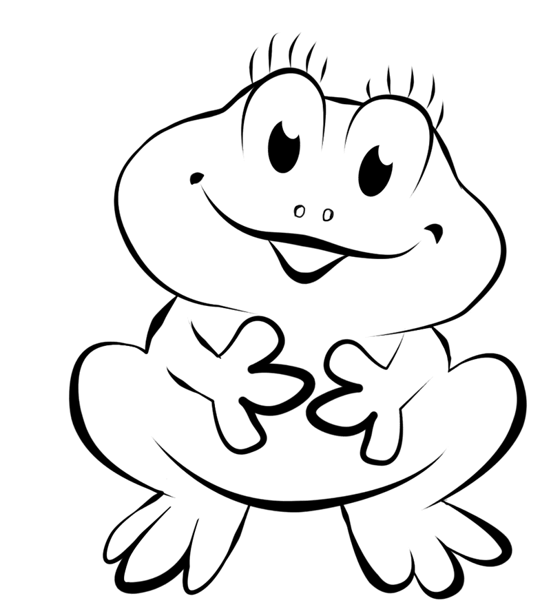 Frog Coloring - Coloring Pages for Kids and for Adults