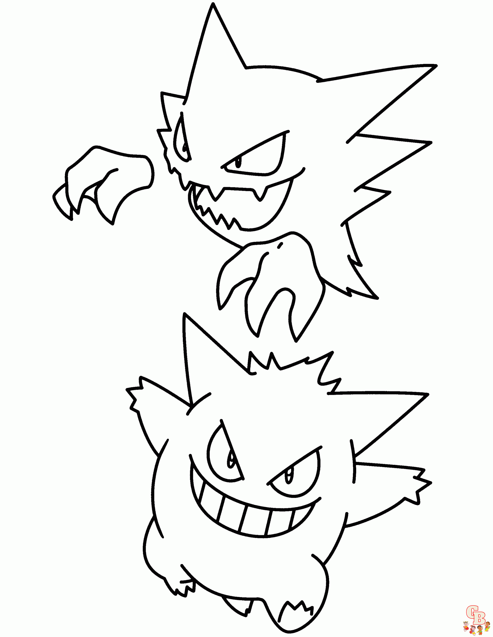 Fun and Easy Gengar Coloring Pages for Kids | GBcoloring