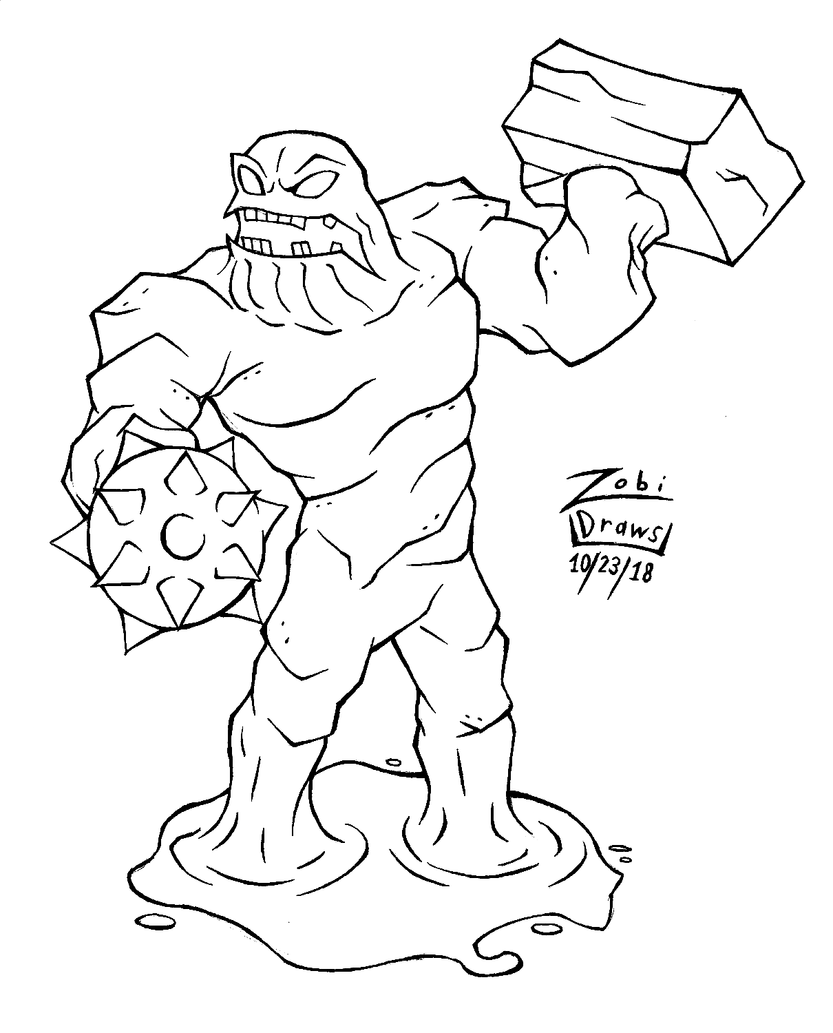 Clayface from Batman The Animated Series Coloring Pages - Clayface Coloring  Pages - Coloring Pages For Kids And Adults