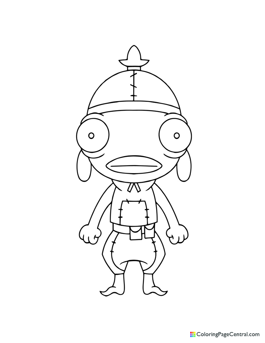 Fortnite - Fishstick Chibi Coloring Page | Coloring Page Central