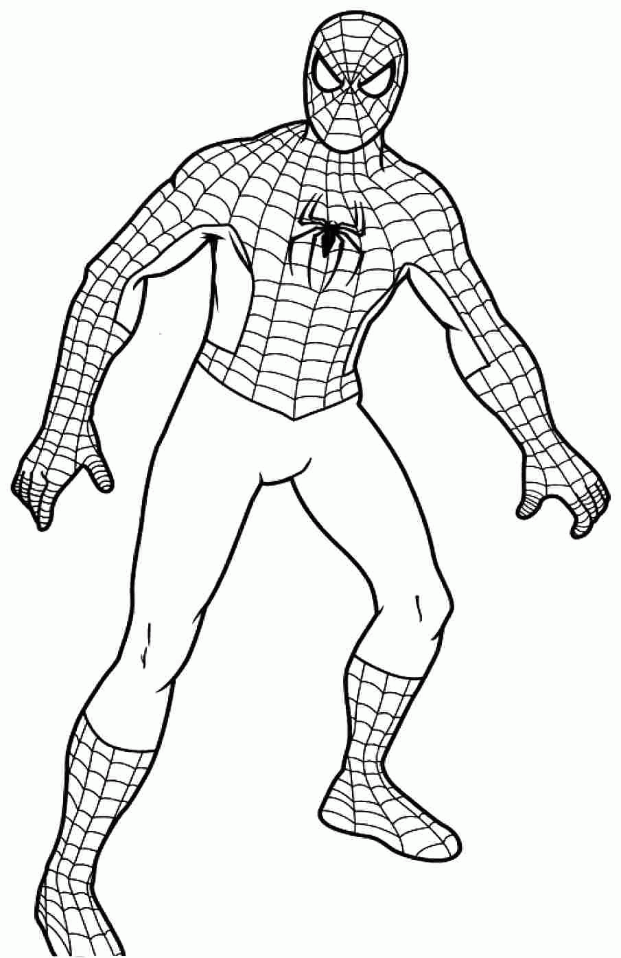 spiderman coloring pages. spiderman famous pose coloring pages ...