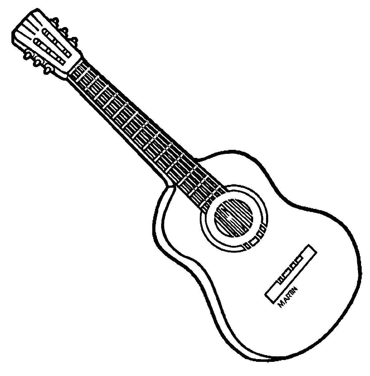 Strings Guitar Playing The Guitar Coloring Page | Wecoloringpage