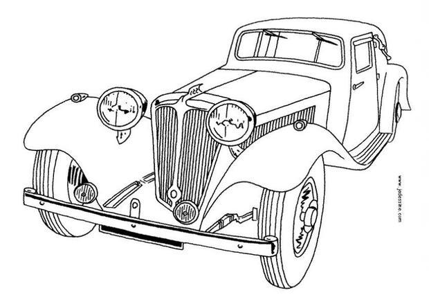 Old fashion car coloring pages - Hellokids.com