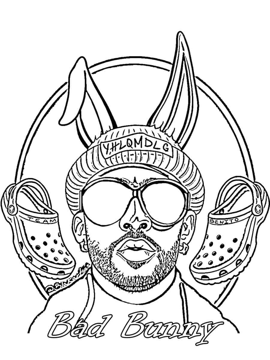 Bad Bunny coloring pages - Free Printable