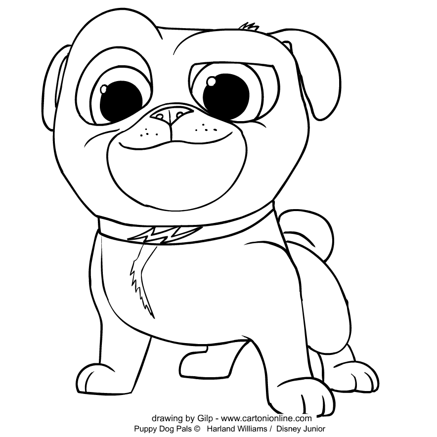 Bingo from Puppy Dog Pals coloring page