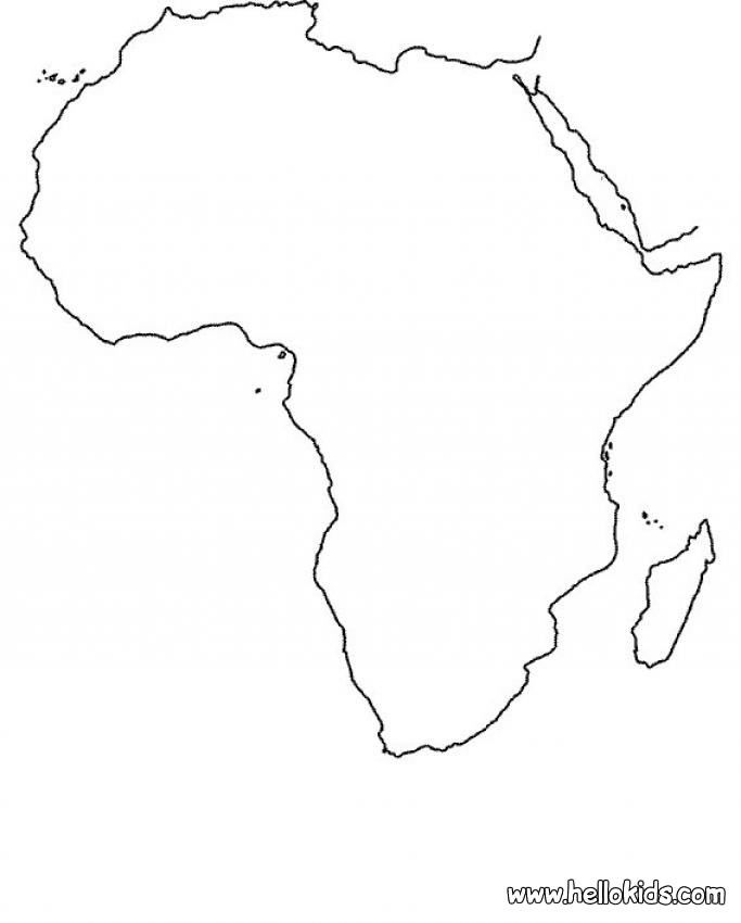 MAPS coloring pages - Africa map