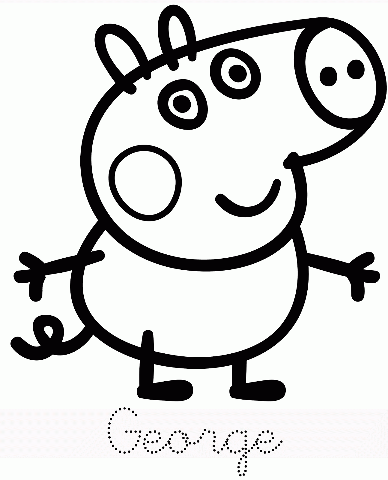 14 Pics of Coloring Page Peppa Pig Colouring - Peppa Pig George ...