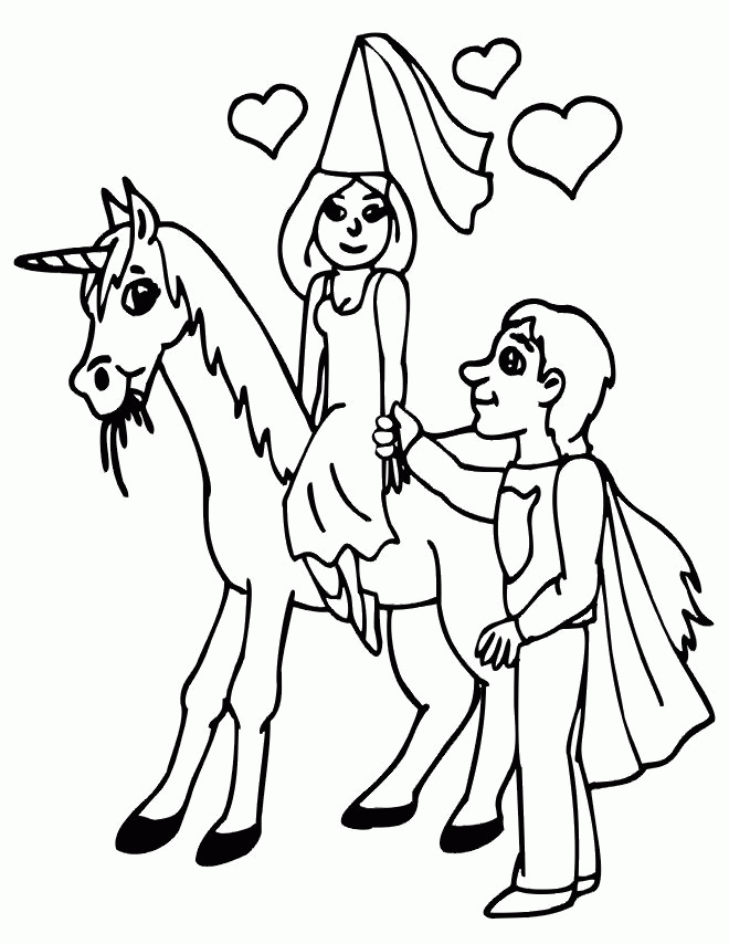 Coloring Pages Unicorn Princess - High Quality Coloring Pages