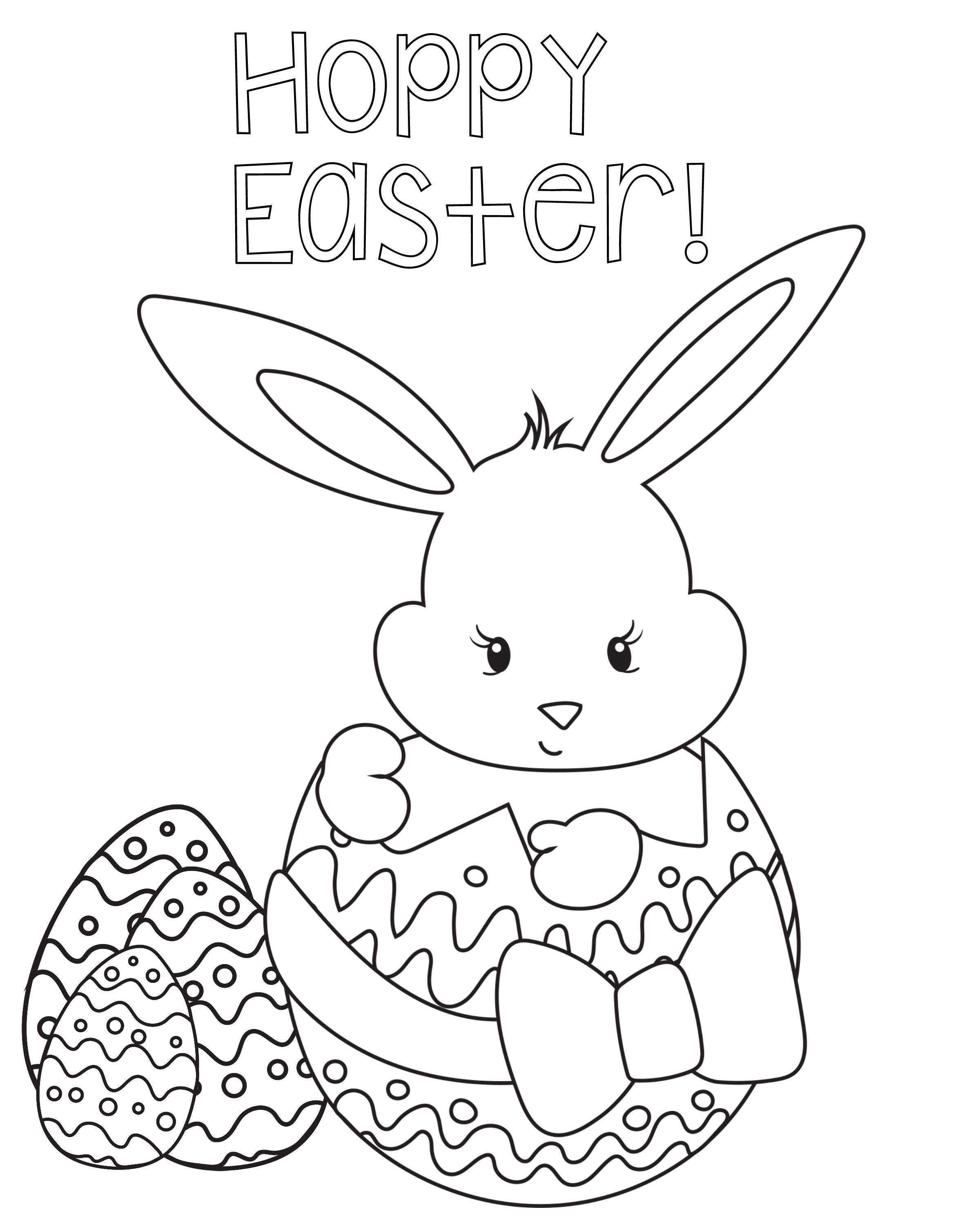 Easter Coloring Pages for Kids - Crazy Little Projects
