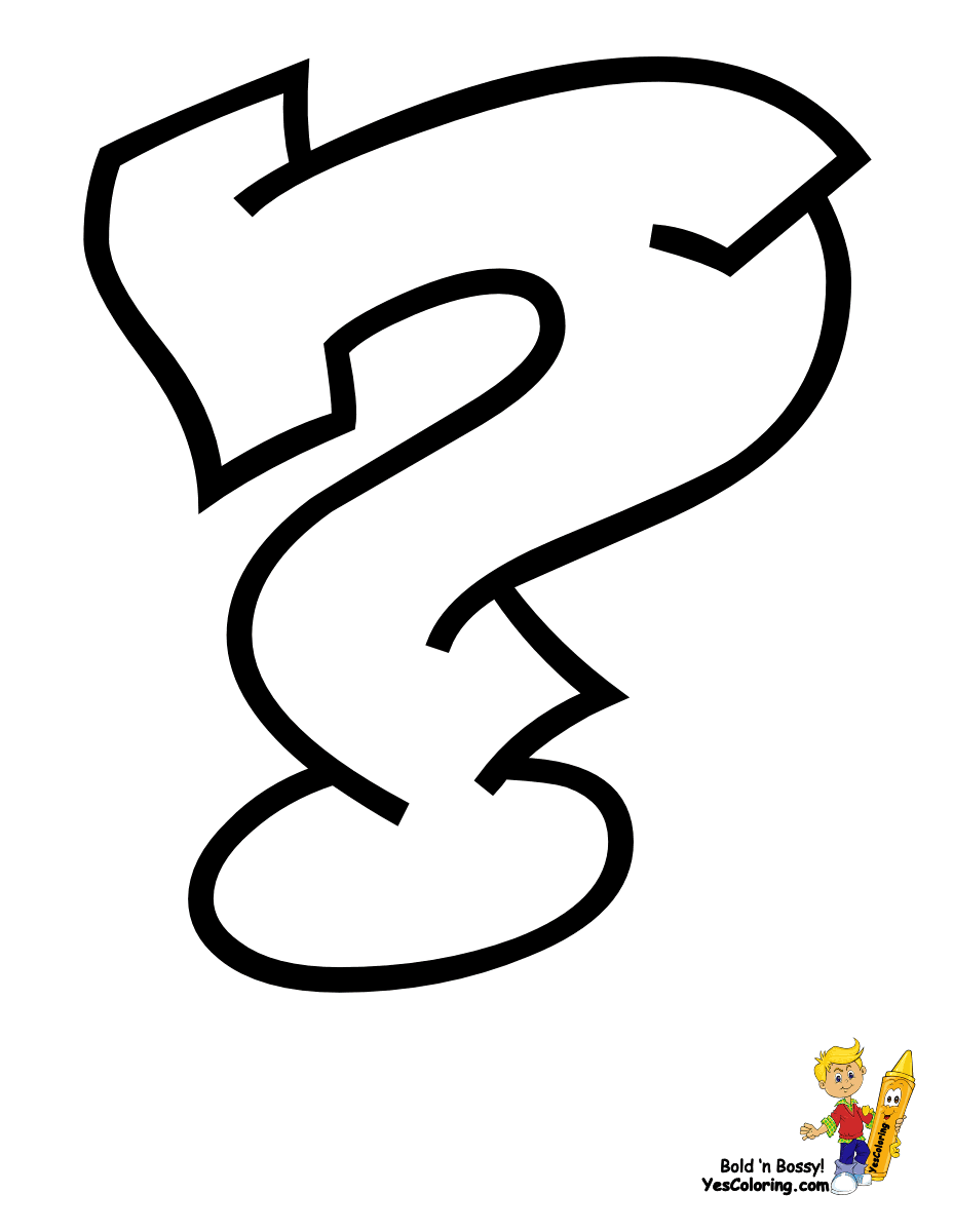Alphabet Question Mark to Print at YesColoring | Graffiti lettering  alphabet, Graffiti lettering, Graffiti style art
