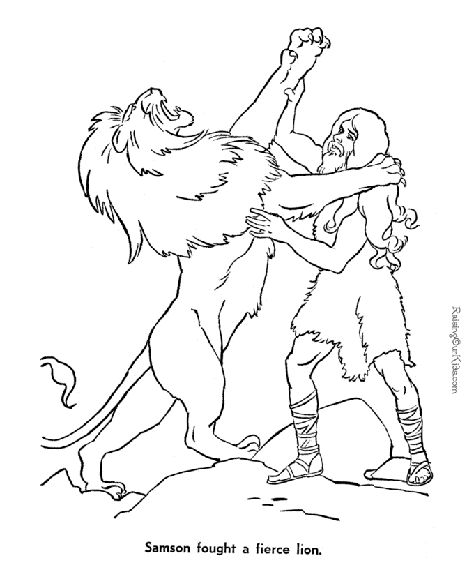 Sampson And Delilah Coloring Page