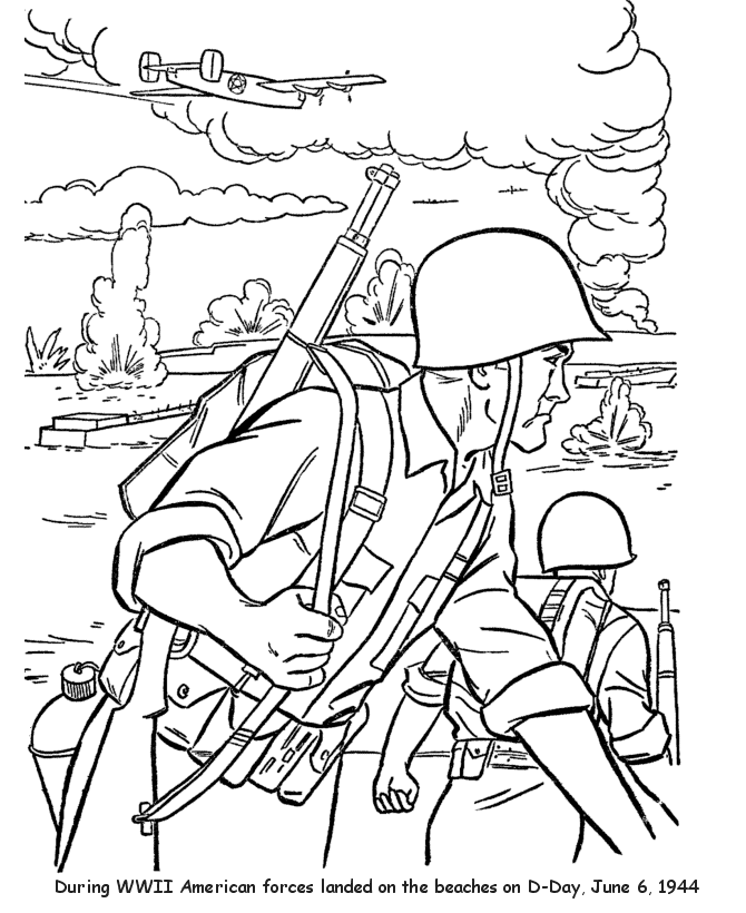 World War 2 - Coloring Pages for Kids and for Adults