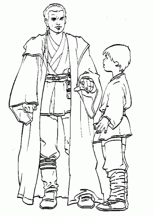 Obi One Star Wars Coloring Pages Print Colouring Pages 4649 