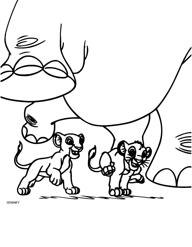 Baby Lion King Coloring Pages