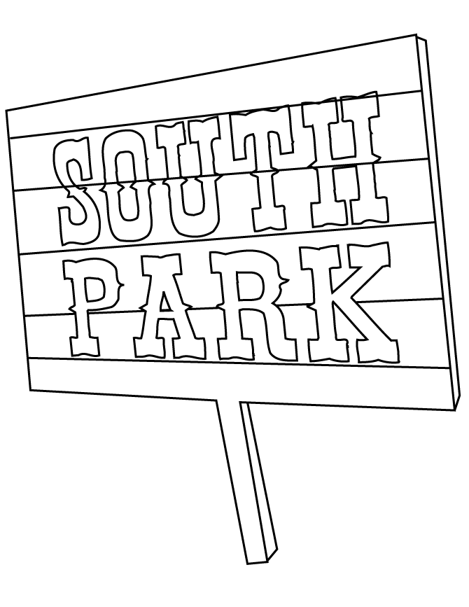 Comedy Central South Park Logo Coloring Page | HM Coloring Pages