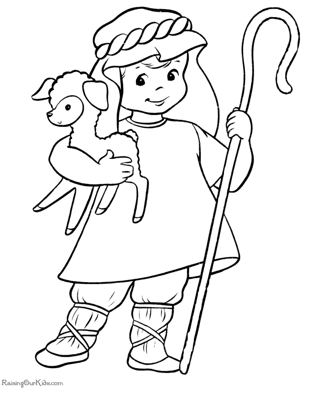 Shepherd Coloring Page Images & Pictures - Becuo