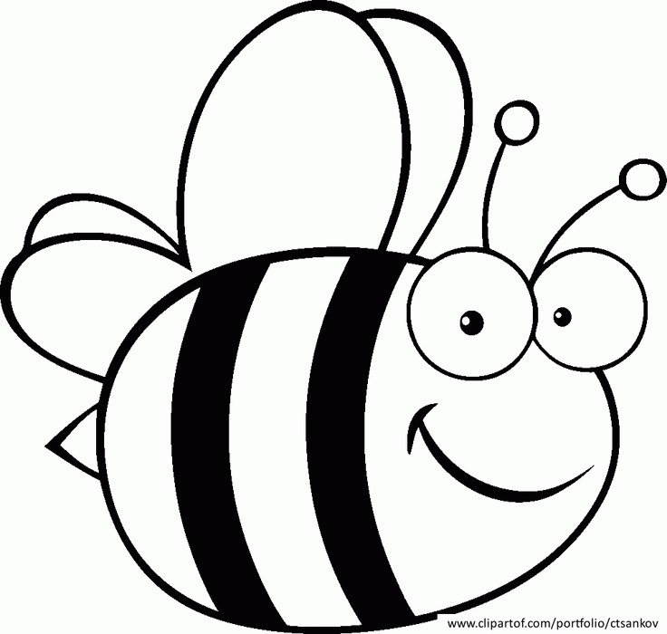 bee coloring page | Kriebelbeestjes kleurplaten