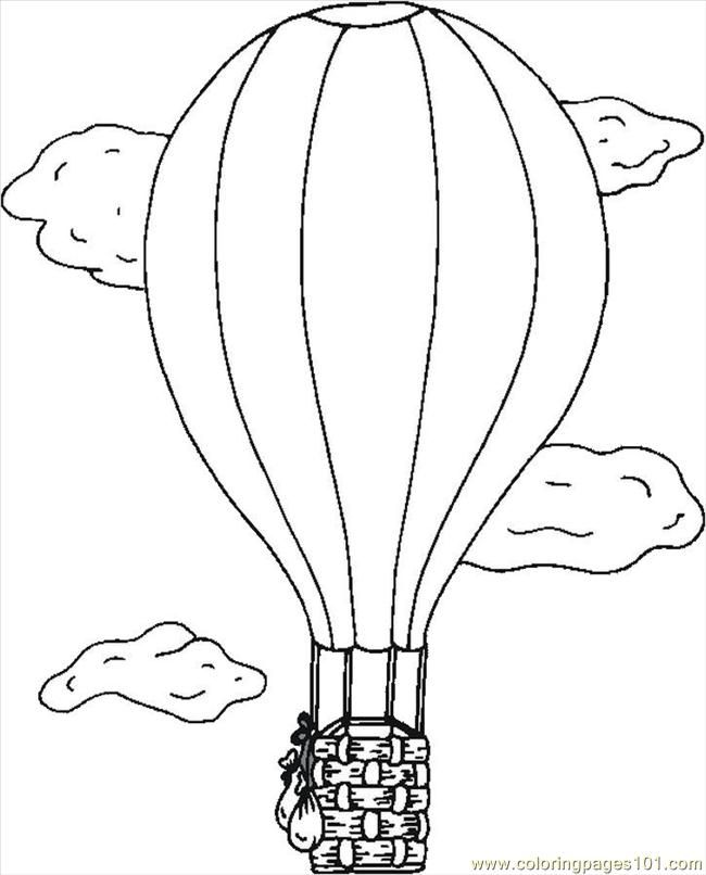 Printable Hot Air Balloon Coloring Page
