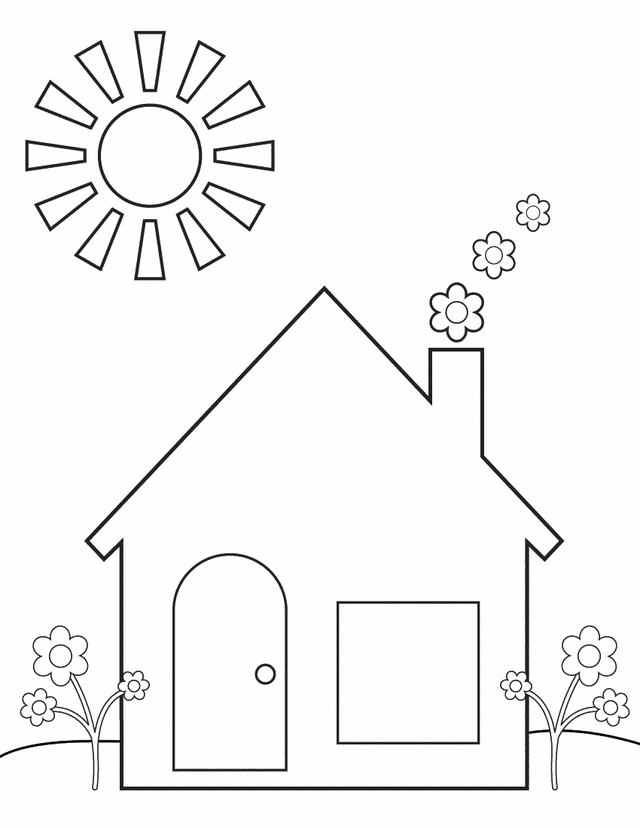 Spring home - Free Printable Coloring Pages