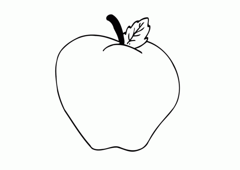 Free Apple Coloring Page Printable - KidsColoringSource.