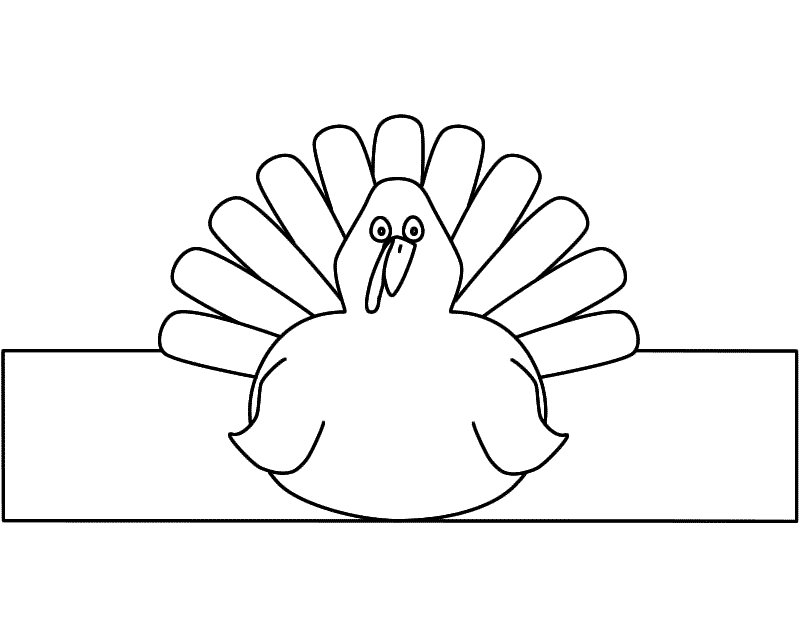 Thanksgiving Decoration Turkey - Paper craft (Black and White 