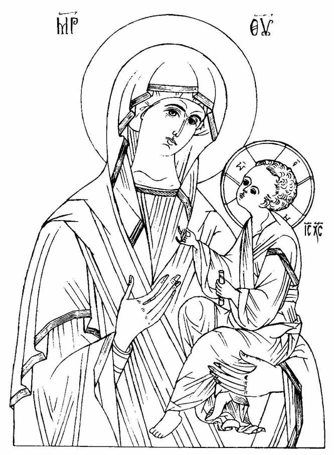 Holy Mary Coloring Pages