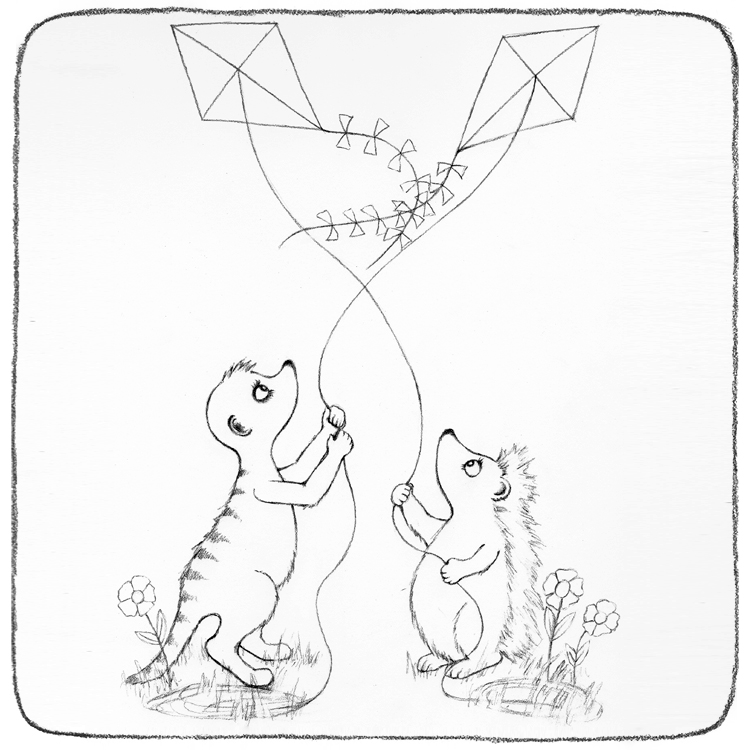 Join in the fun of flying kites with this colouring page ...