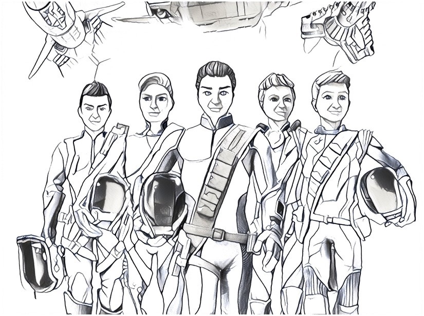 Coloring Pages Thunderbirds - Morning Kids