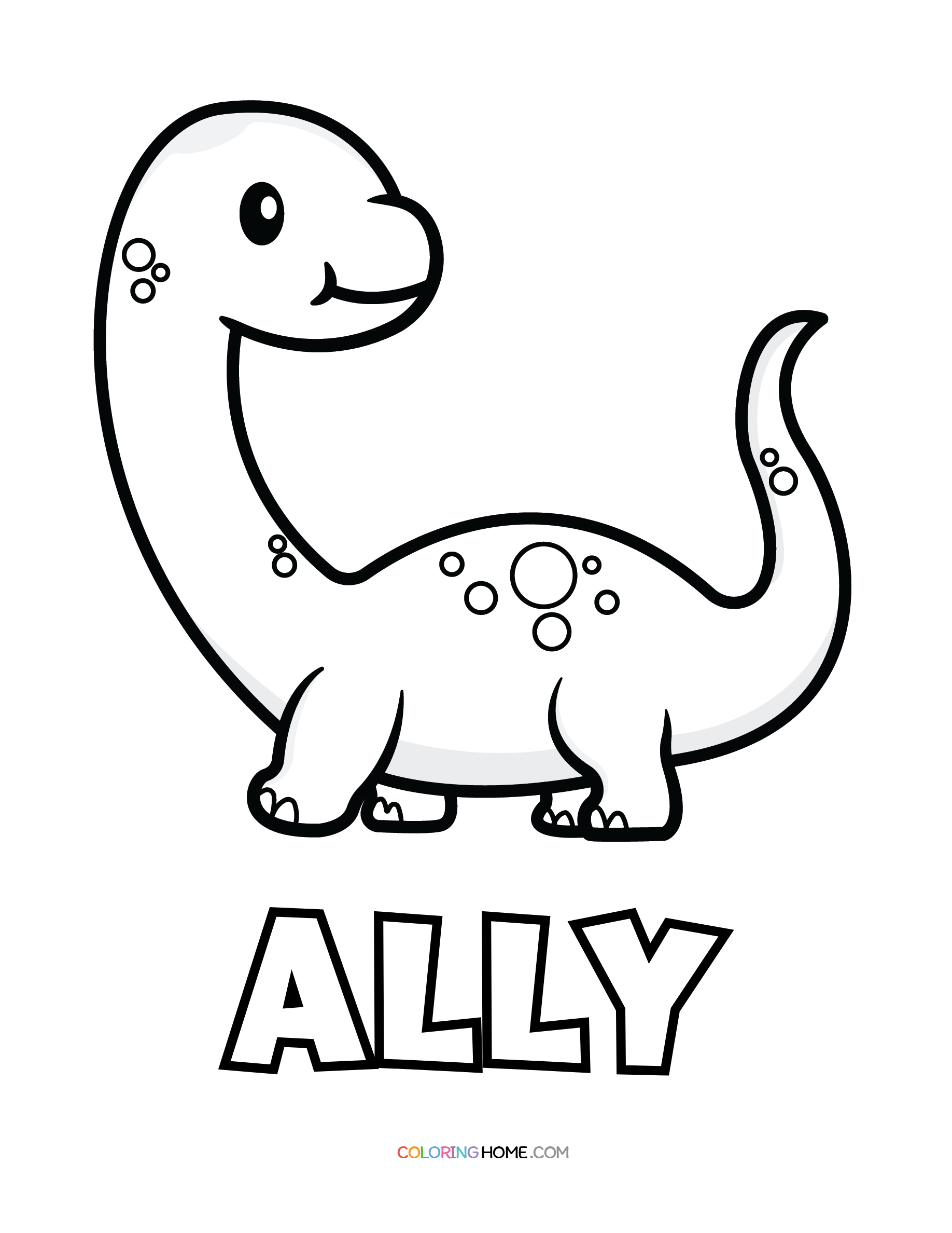 Ally dinosaur coloring page