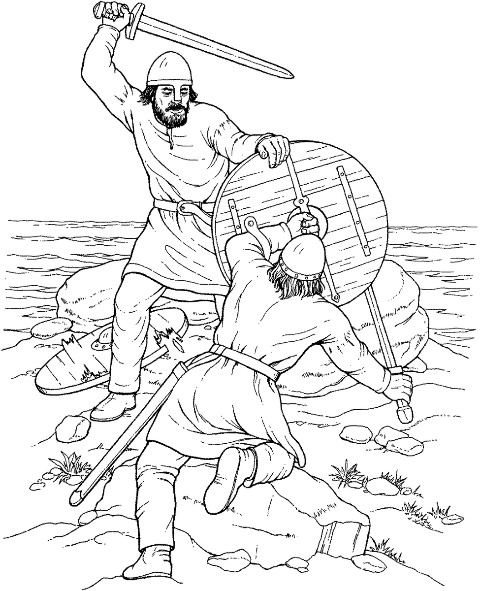 Leif Erikson Vikings coloring page