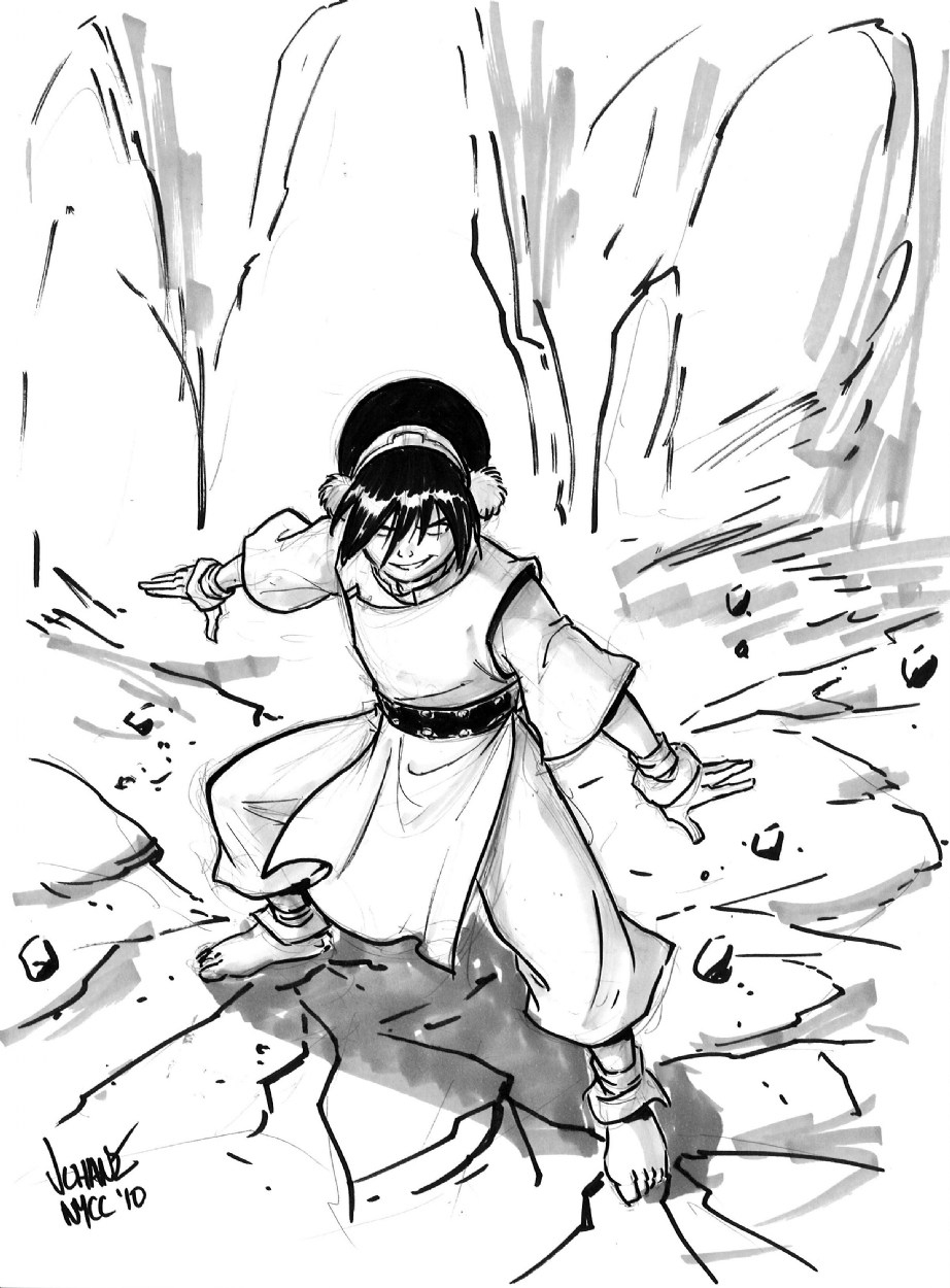 Toph Bei Fong - Johane Matte, in Colin Solan's Avatar: The Last Airbender  Comic Art Gallery Room