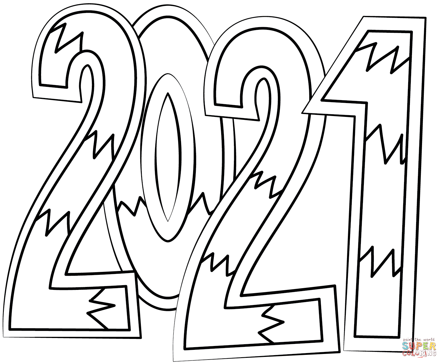 2021 coloring page | Free Printable Coloring Pages