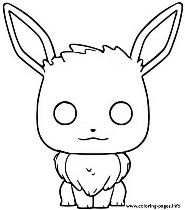 Funko Pop Pokemon Evoli Coloring Pages Printable