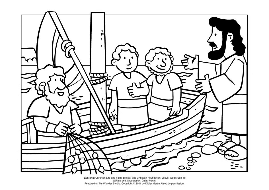 Coloring Page: Jesus Calls His First Disciples | My Wonder Studio