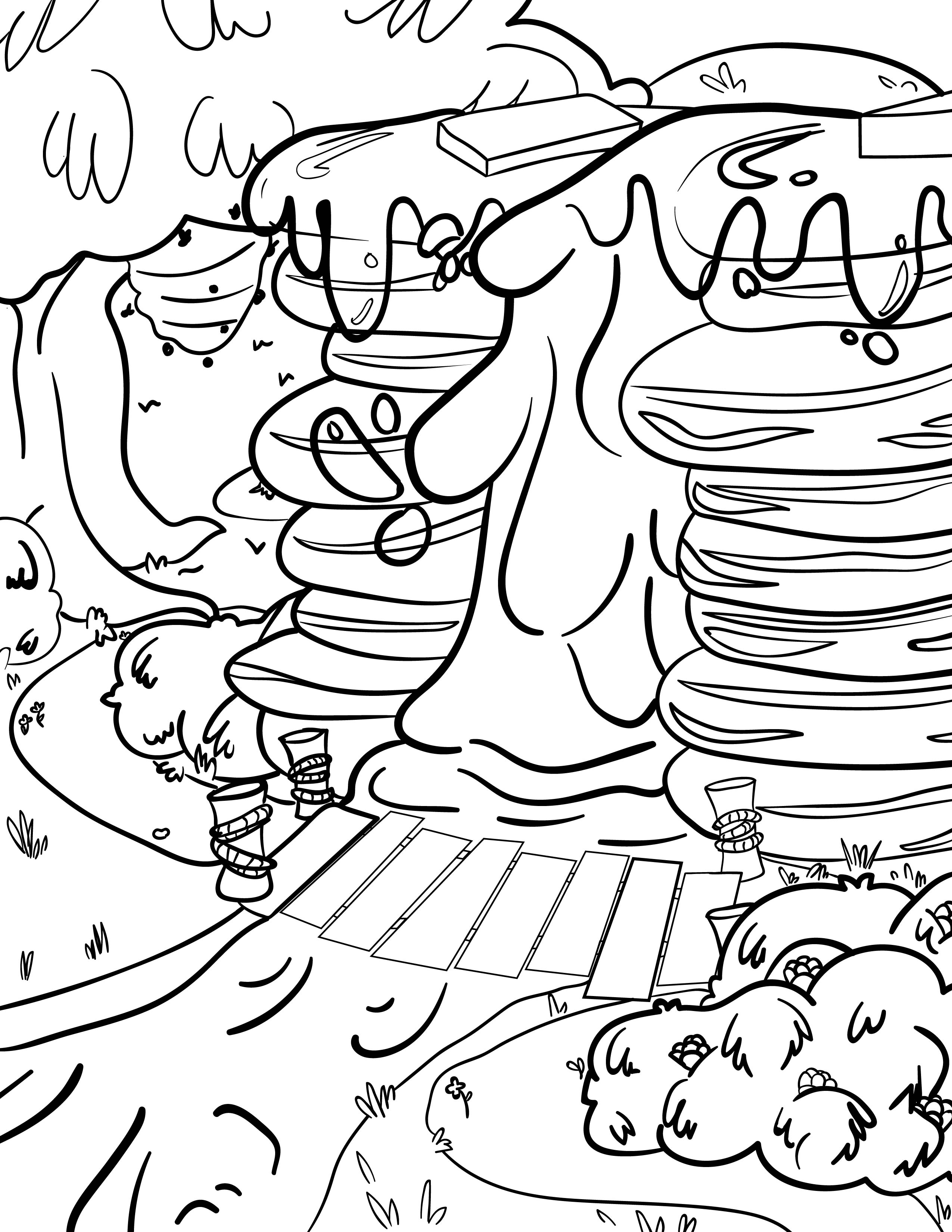 Activity and Coloring Pages - Waffle Smash: Chicken & Waffles