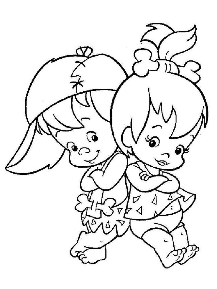 Pebbles and Bam Bam coloring pages. Free Printable Pebbles and Bam Bam  coloring pages. | Cartoon coloring pages, Love coloring pages, Unicorn coloring  pages