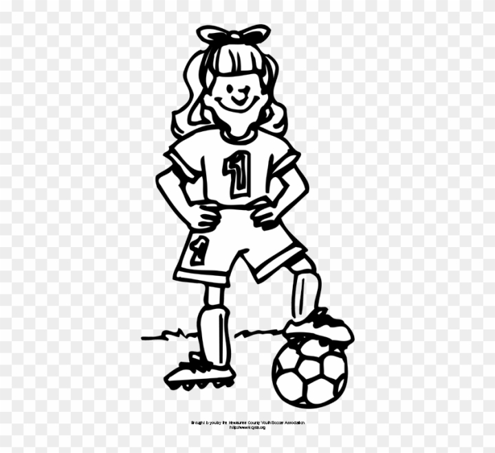Free: Coloring Pages Soccer Girl - Girl ...