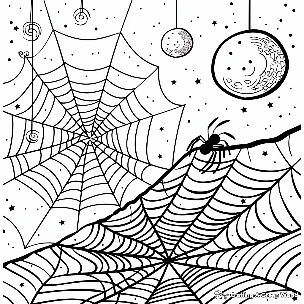 Spider Web Coloring Pages - Free ...