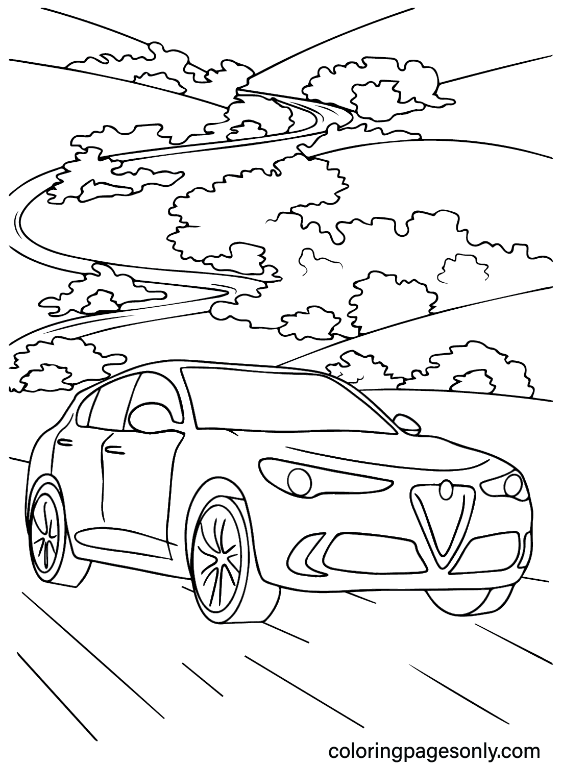 Alfa Romeo Stelvio Coloring Page - Free ...