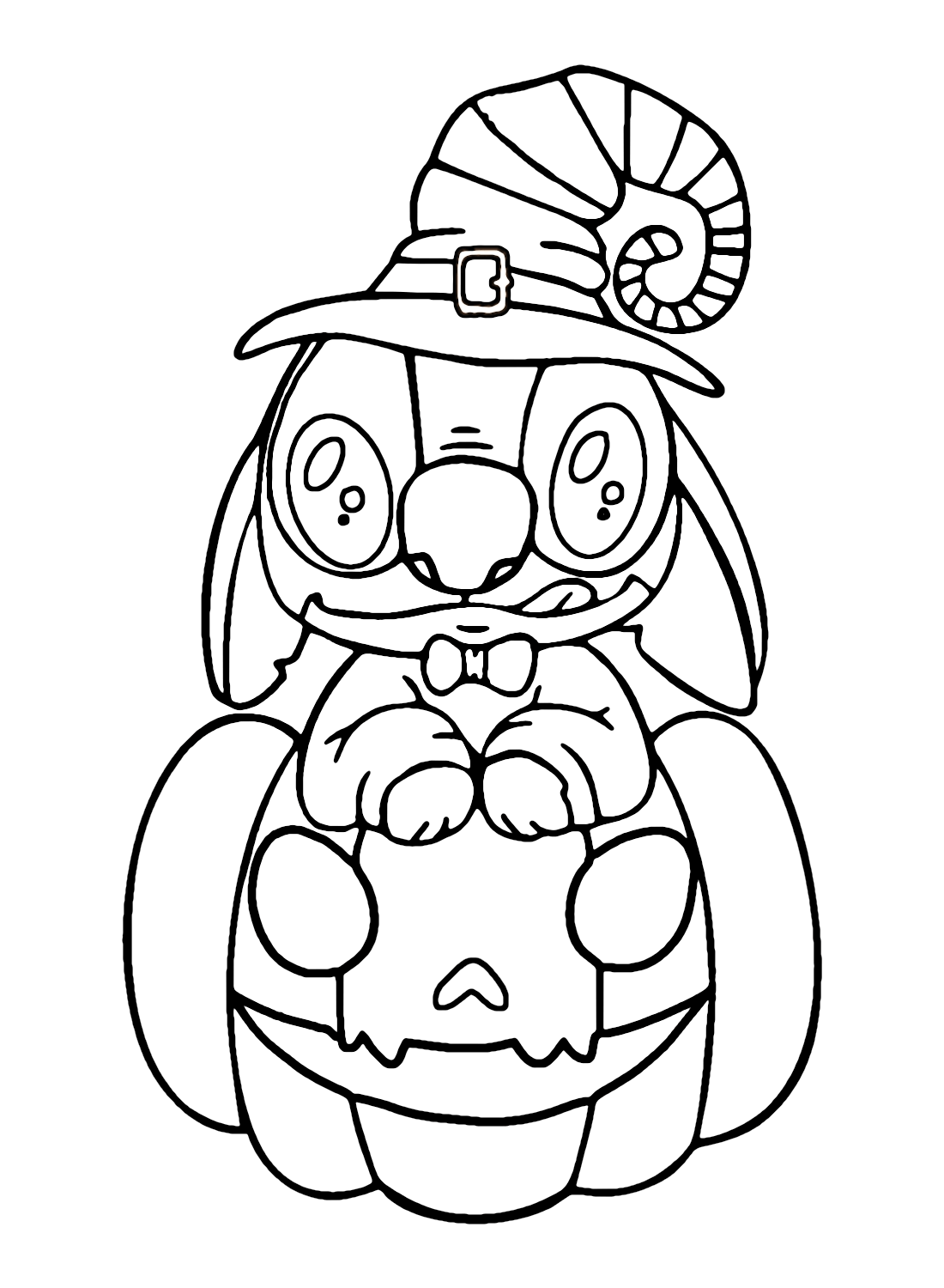 Stitch Halloween Coloring Pages ...