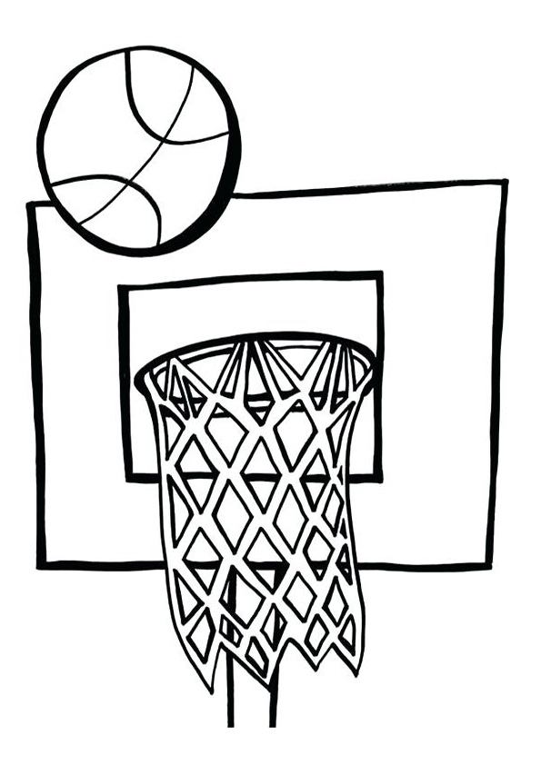 Basketball Equipment Coloring Page